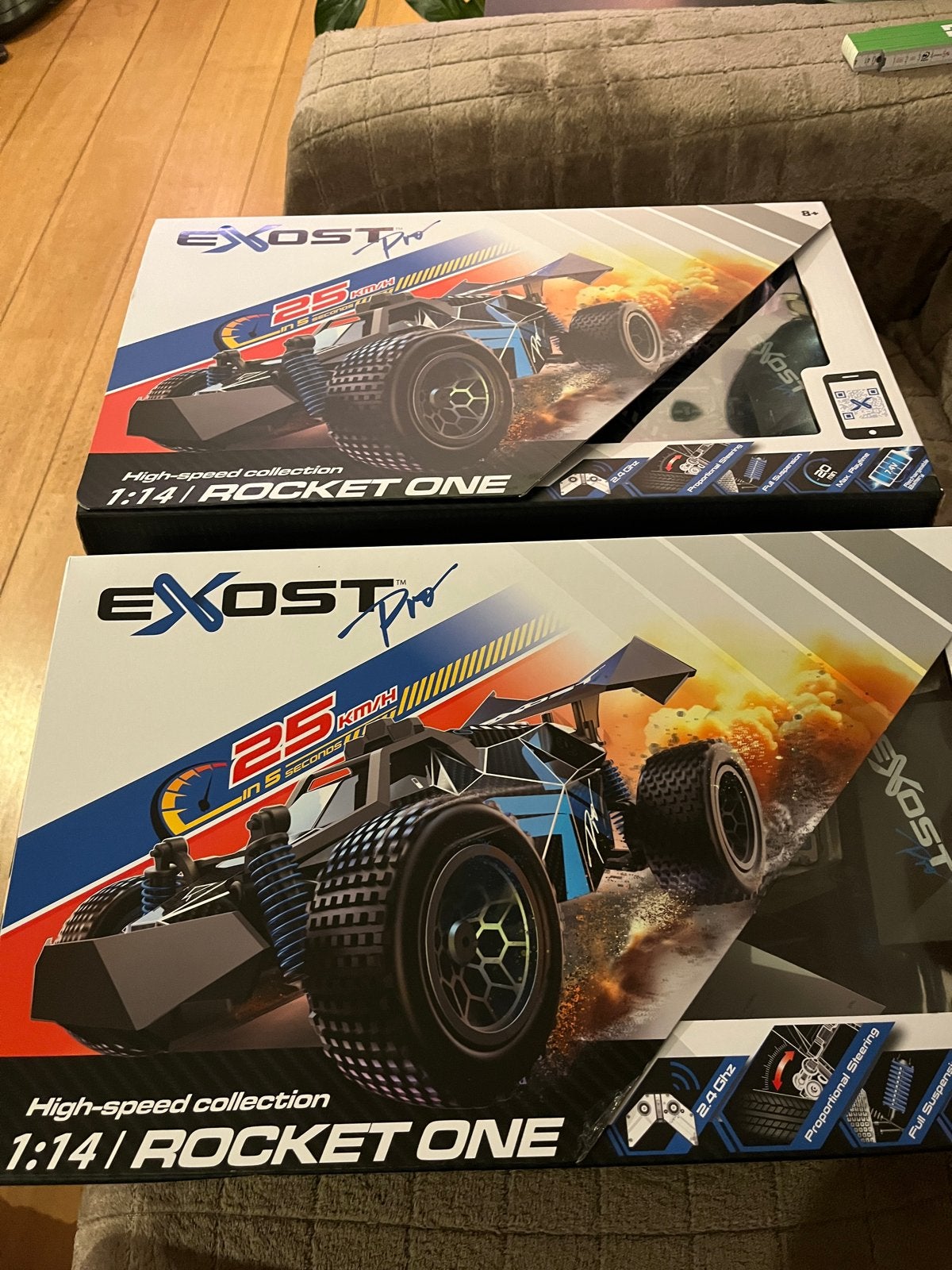 Set van 2 Exost Pro Rocket One RC auto's, Hobby en Vrije tijd, Elektro, Gebruikt, Schaal 1:14, Ophalen of Verzenden