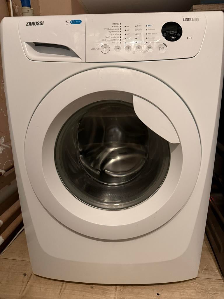 Zanussi Lindo 100 Wasmachine - 7kg inhoud, Ophalen, Gebruikt, Voorlader, Kort programma