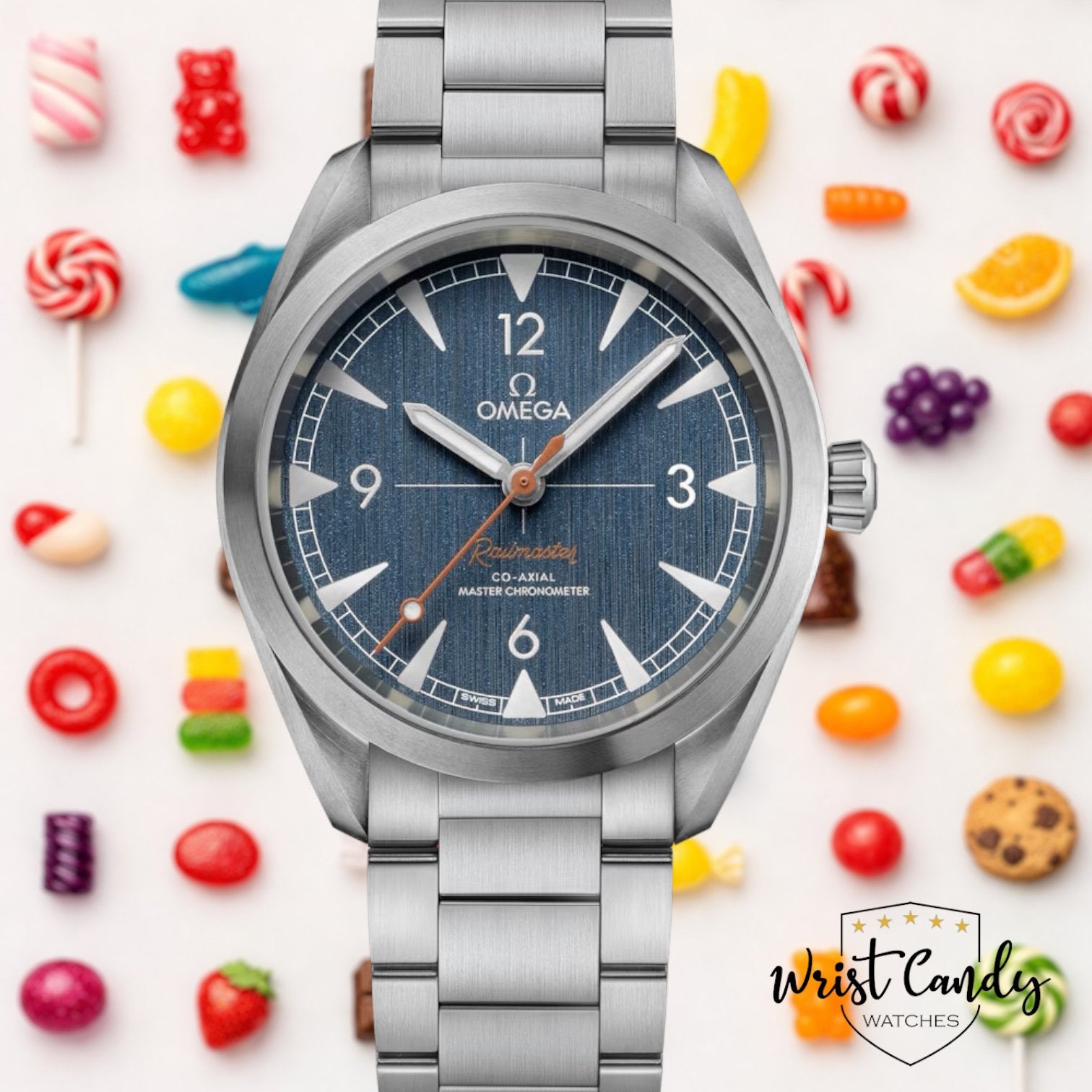 Omega Railmaster • 2025 • als nieuw, Info@wristcandy.nl, Staal, Staal, Ophalen of Verzenden