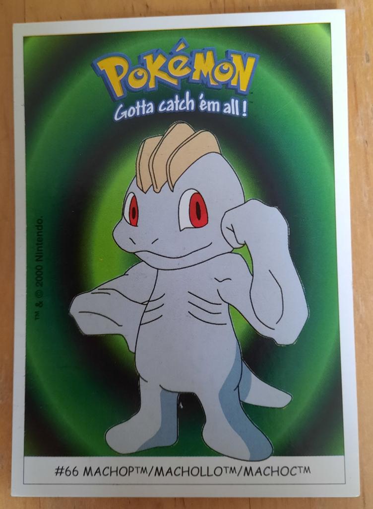 POKÉMON DUNKIN BOOMER STICKER  - MACHOP #66, Ophalen of Verzenden, Sticker