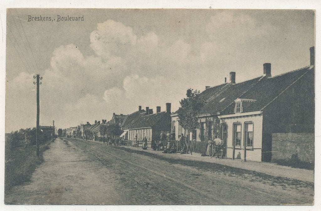 Breskens - Boulevard (2)  1921, Ophalen of Verzenden, 1920 tot 1940, Gelopen, Zeeland