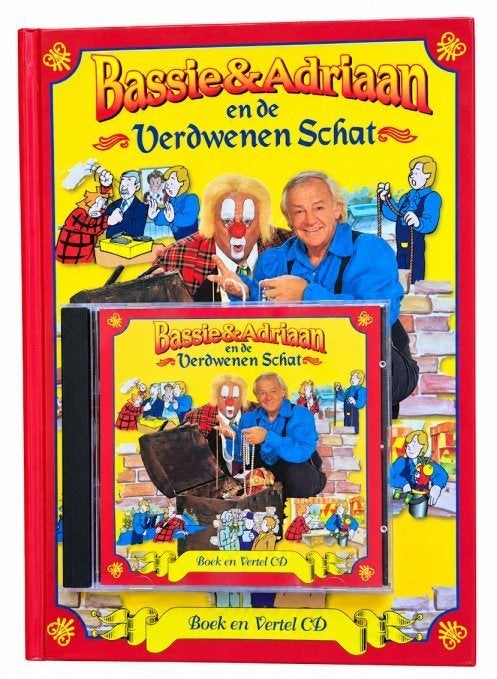 Boek + CD Bassie & Adriaan - En De Verdwenen Schat, Fictie algemeen, Jongen of Meisje, Ophalen of Verzenden, Zo goed als nieuw