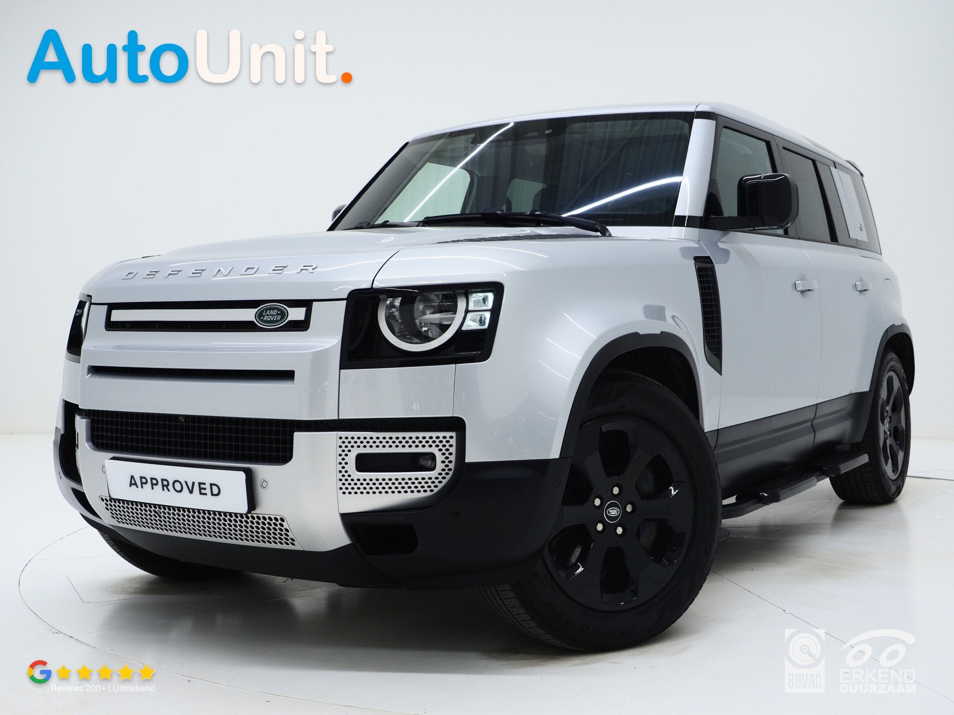 Land Rover Defender 110 2.0 P400e 110 | Panoramadak | Honeyc, Automaat, 404 pk, Gebruikt, Zwart