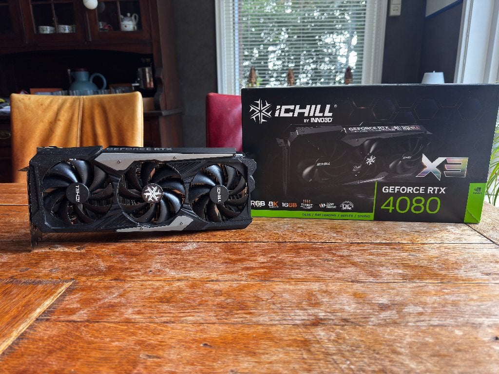 RTX 4080 16GB GDDR6X X3 ICHILL INNO3D, Computers en Software, Videokaarten, GDDR6, PCI-Express 4, Ophalen of Verzenden, Zo goed als nieuw