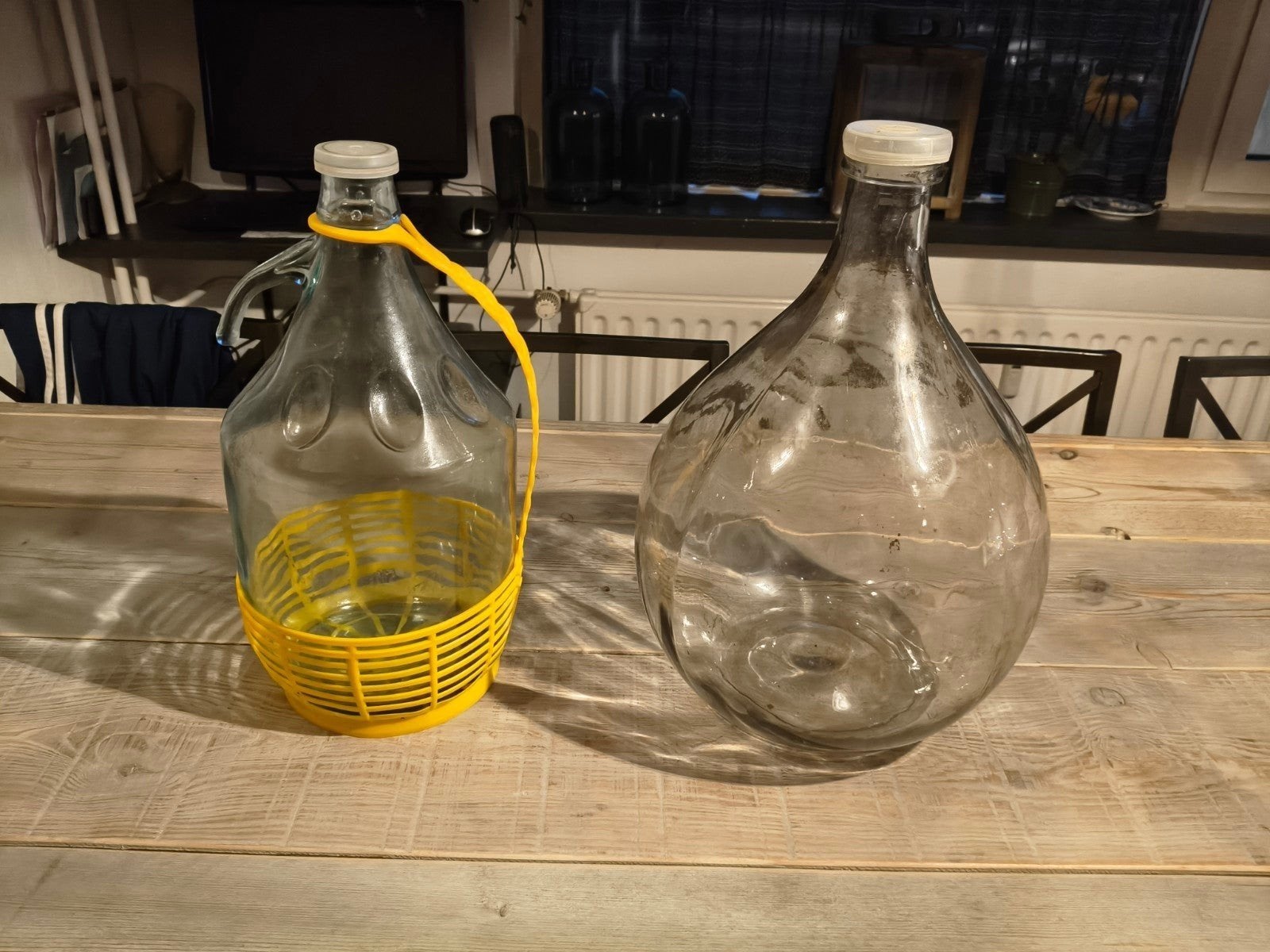 Gistflessen damejeanne wijnflessen vintage transparant, Ophalen, Transparant, Gerecycled glas, Glas