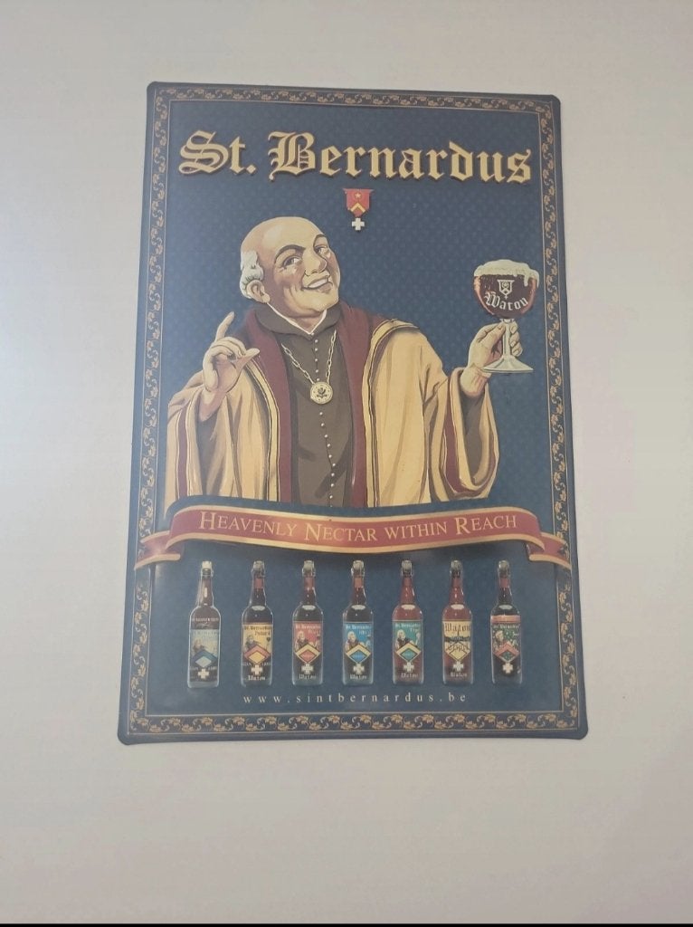 Reclamebord St.-Bernardus Bier Watou (60 x 40 cm), Ophalen of Verzenden, Nieuw, Reclamebord, Plaat of Schild, Overige merken