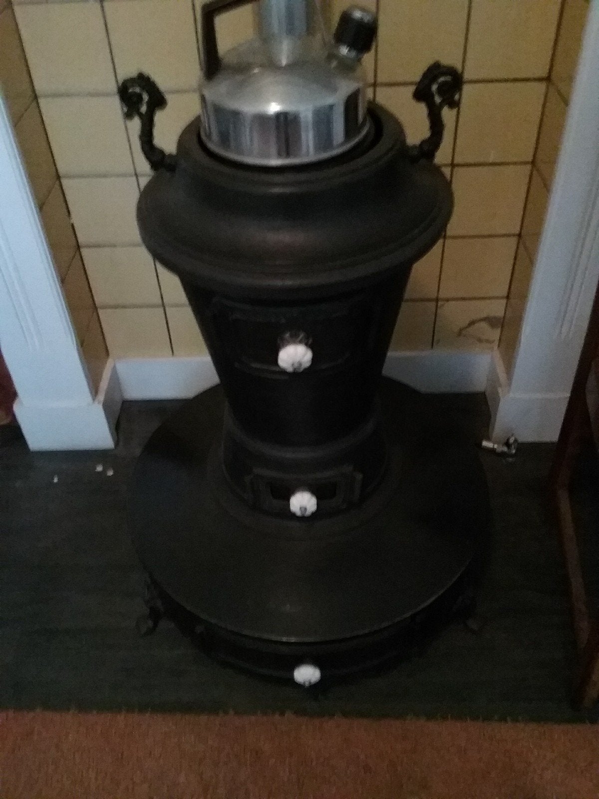 Mooie oudhollandse potkachel, Huis en Inrichting, Kachels, Ophalen, Gebruikt, Gas, Vrijstaand