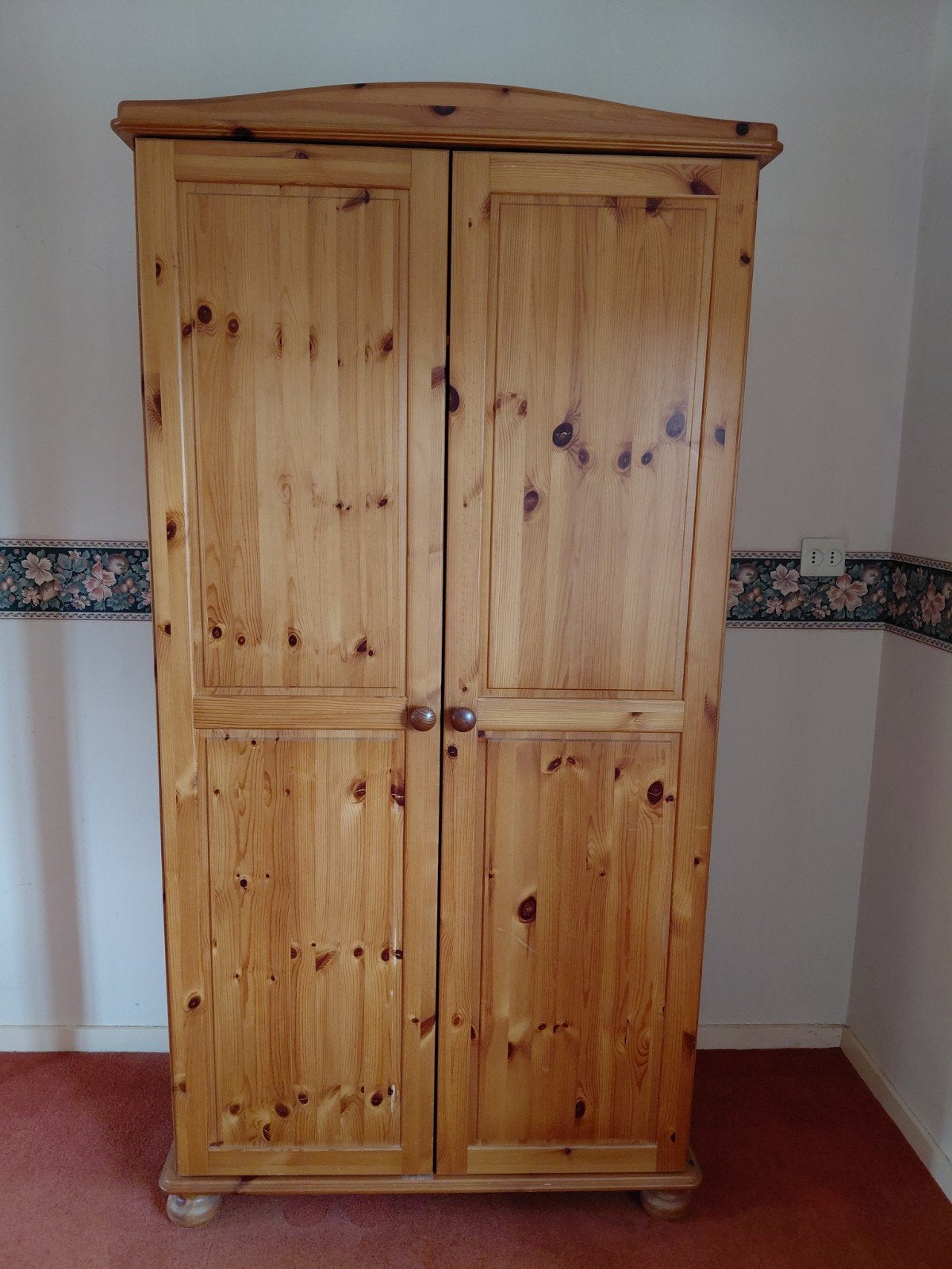 Set van 2 grenenhouten kledingkasten (92x54x187 cm), Huis en Inrichting, Gebruikt, 50 tot 75 cm, 50 tot 100 cm, Ophalen of Verzenden