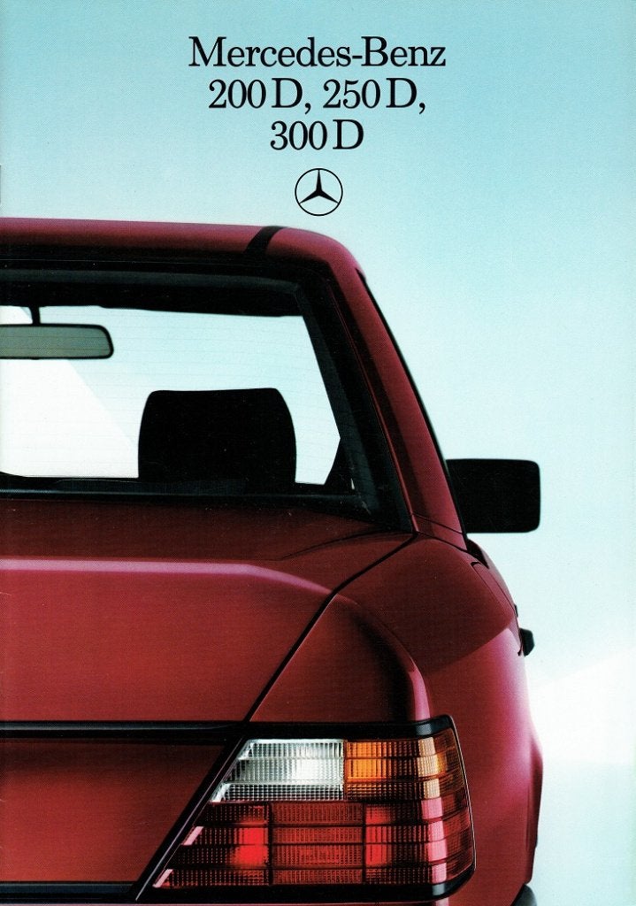 Folder Mercedes-Benz 200D - 250D - 300D (W124 diesel - 1985), Verzenden, Gelezen, Mercedes