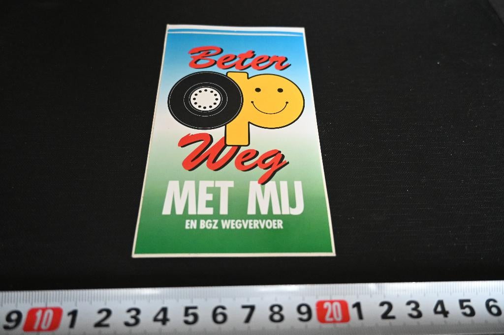 sticker Beter Weg met mij  en BGZ wegvervoer, Ophalen, Zo goed als nieuw