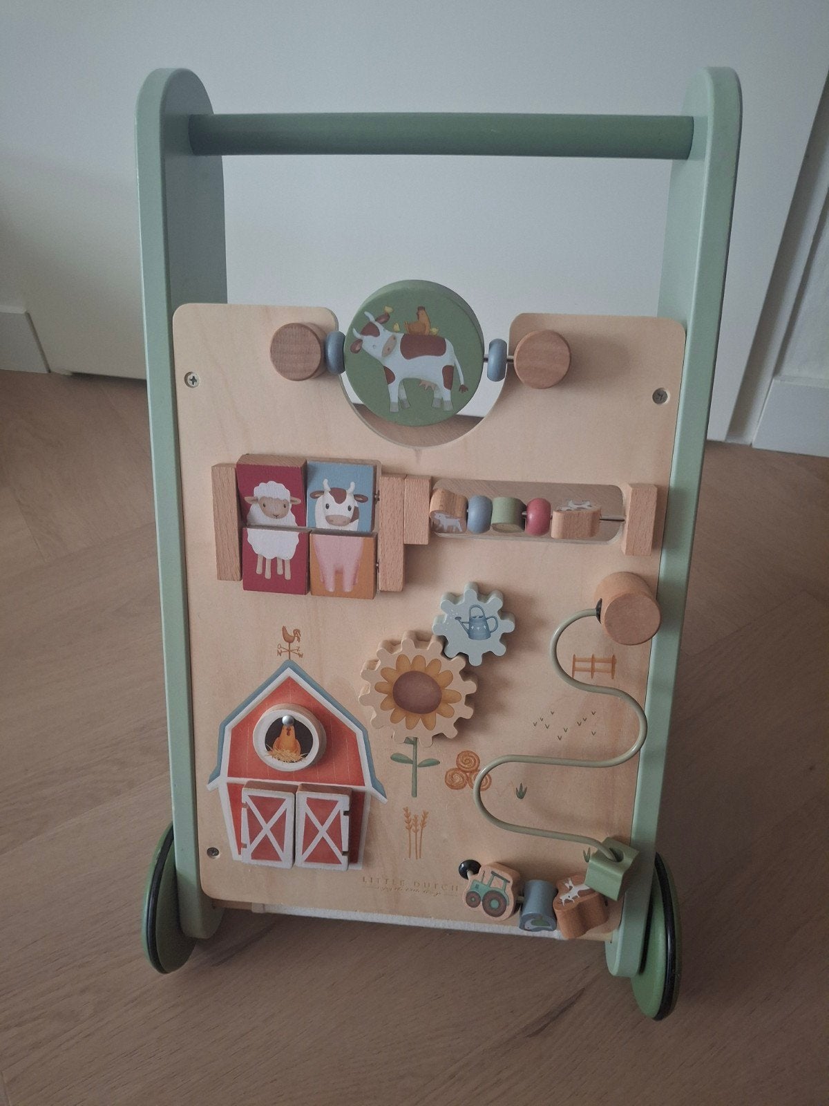Little dutch houten loopwagen Farm, Kinderen en Baby's, Speelgoed | Houten speelgoed, Ophalen, Gebruikt, Duw- of Trekspeelgoed
