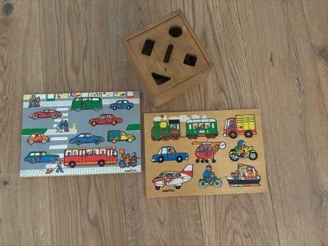 Simplex toys vormenbox en 2 puzzels, Ophalen of Verzenden, Gebruikt, Overige typen