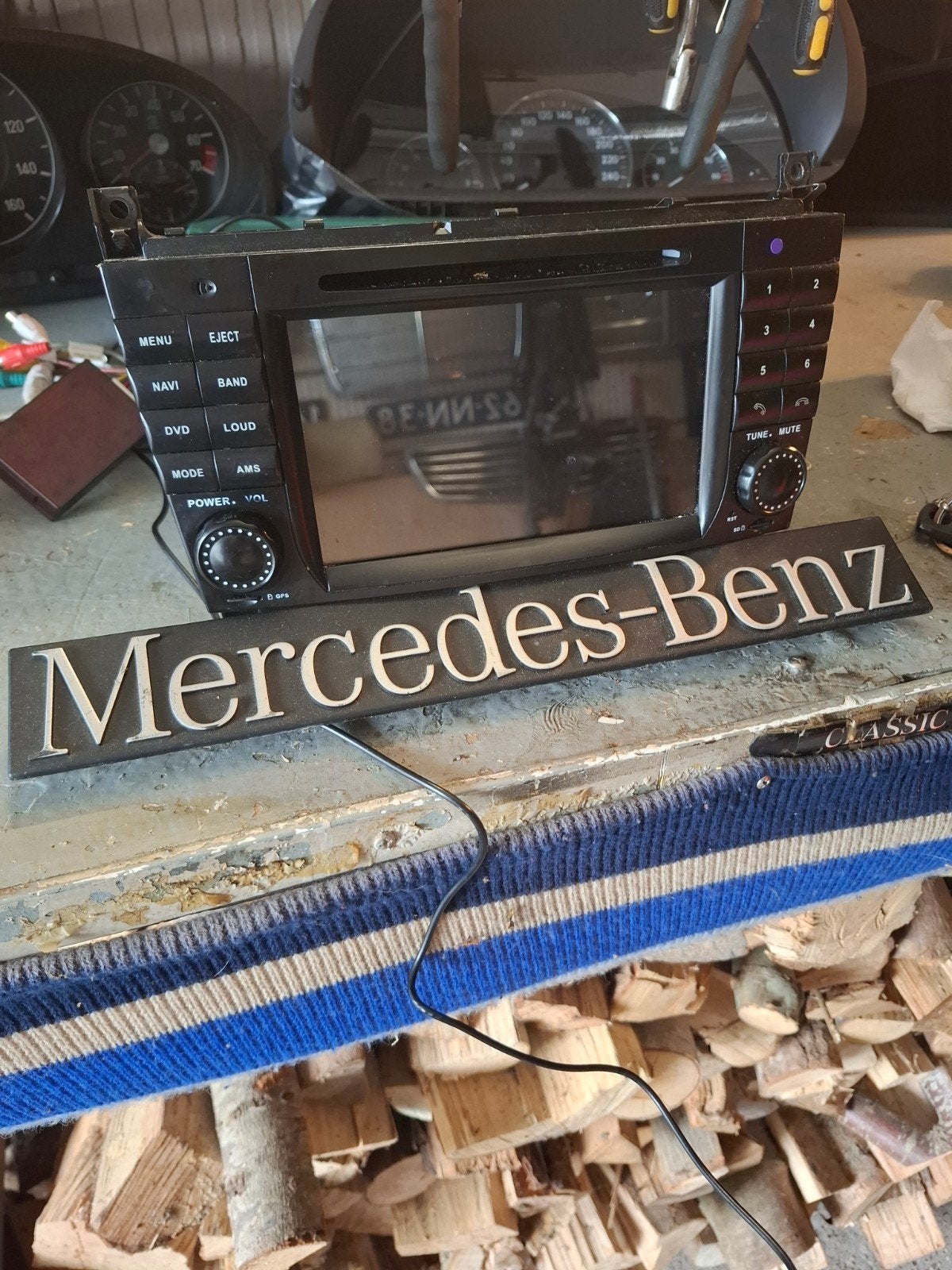Mercedes W203 facelift navigatie radio met CAN bus decoder, Ophalen of Verzenden
