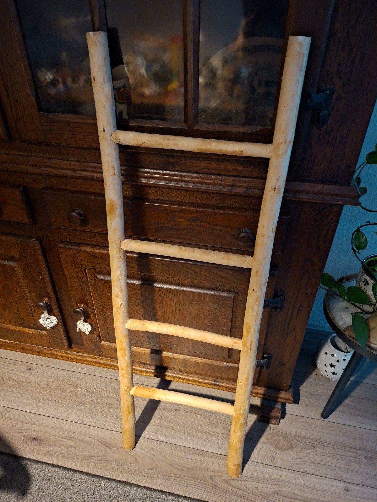 Houten ladder/handdoek, Ophalen, Hout, Zo goed als nieuw, Modern