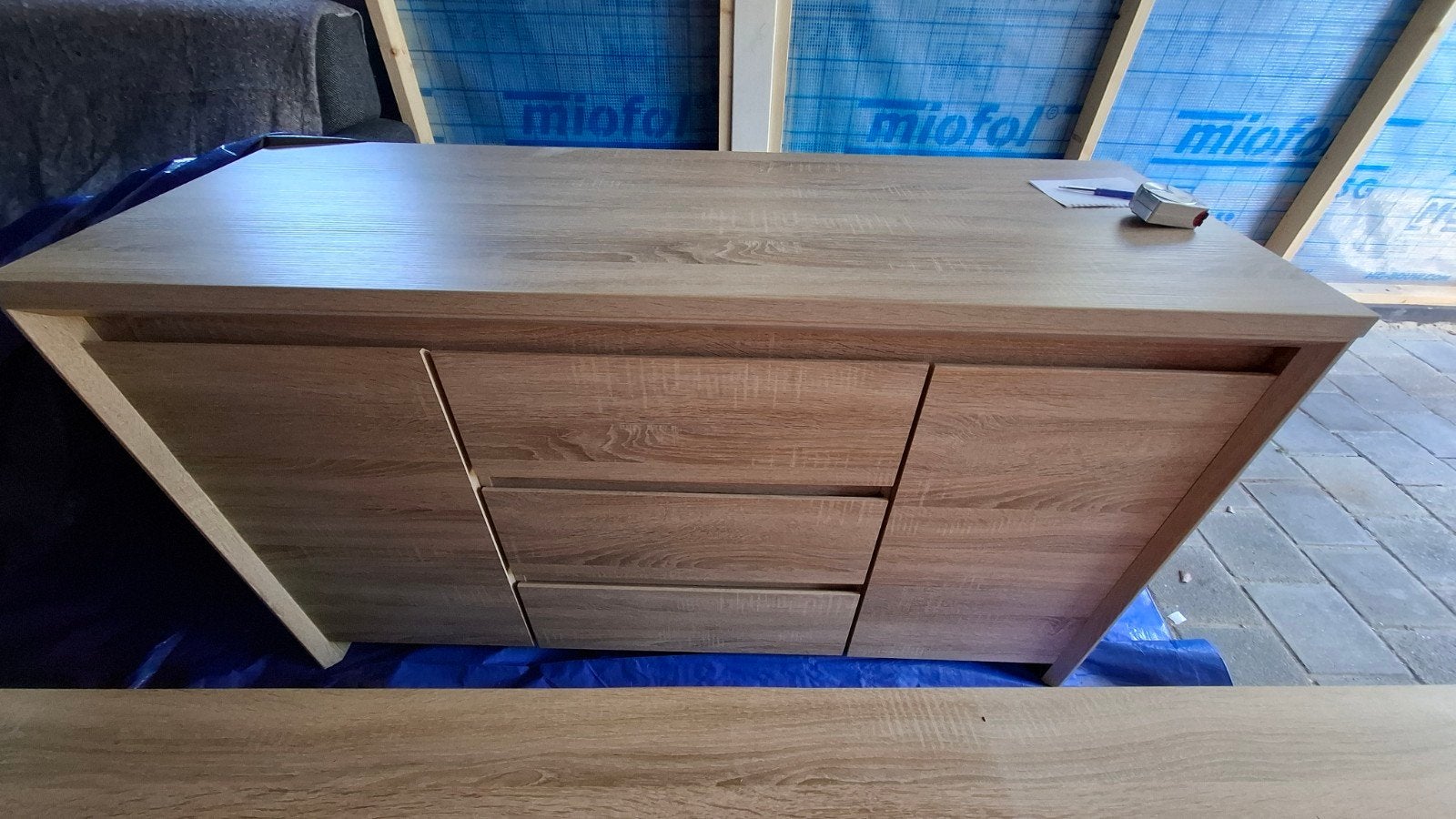 Licht houten dressoir, Ophalen, Gebruikt, 25 tot 50 cm