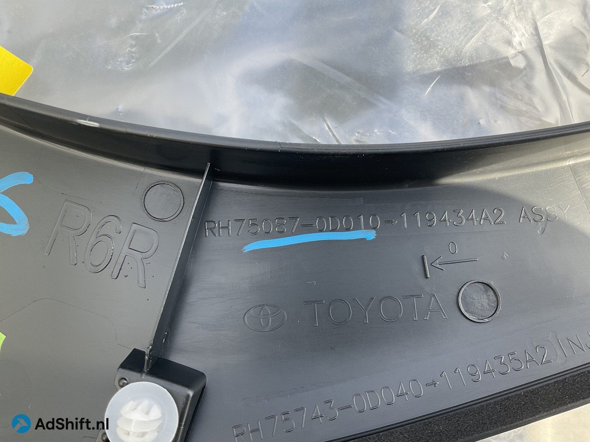 Deur Lijst Toyota Cross 75087-0D010 Strip Origineel TO-20045, Auto-onderdelen