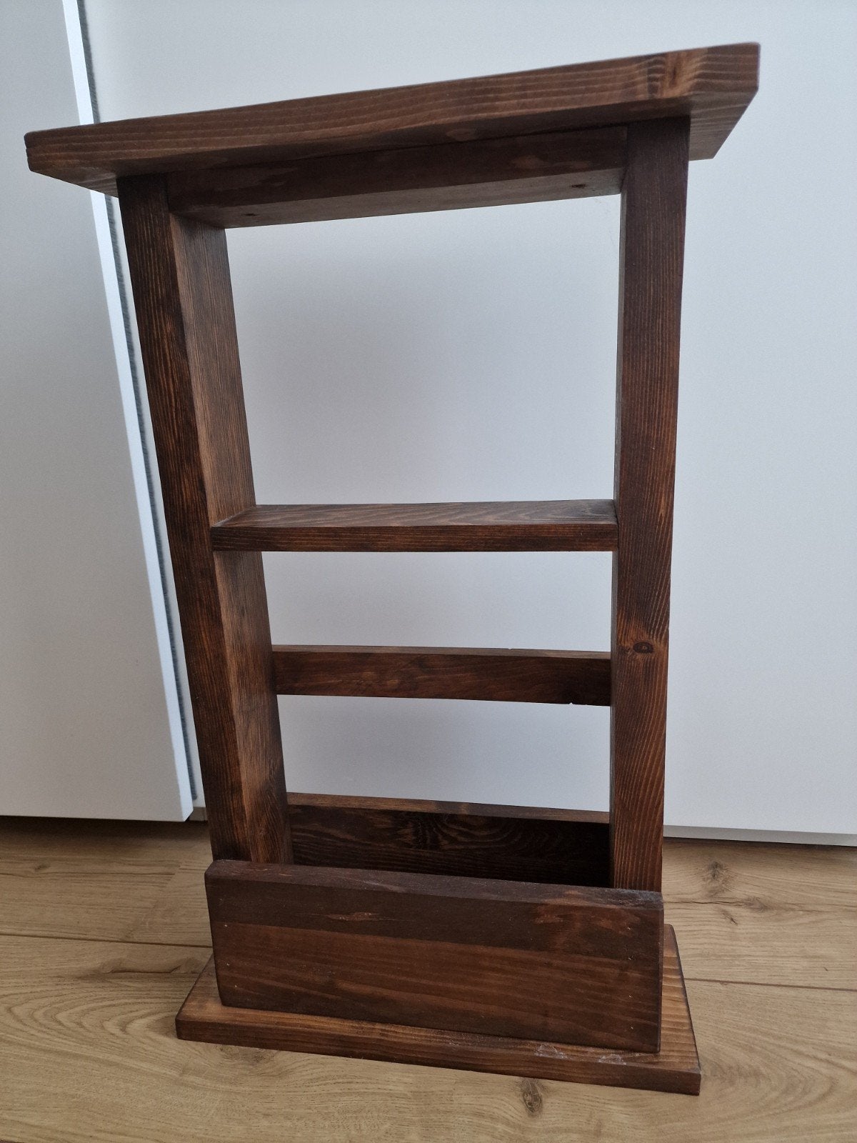 Houten bijzettafel, Huis en Inrichting, Tafels | Bijzettafels, Ophalen, Minder dan 55 cm, 60 cm of meer, Rechthoekig