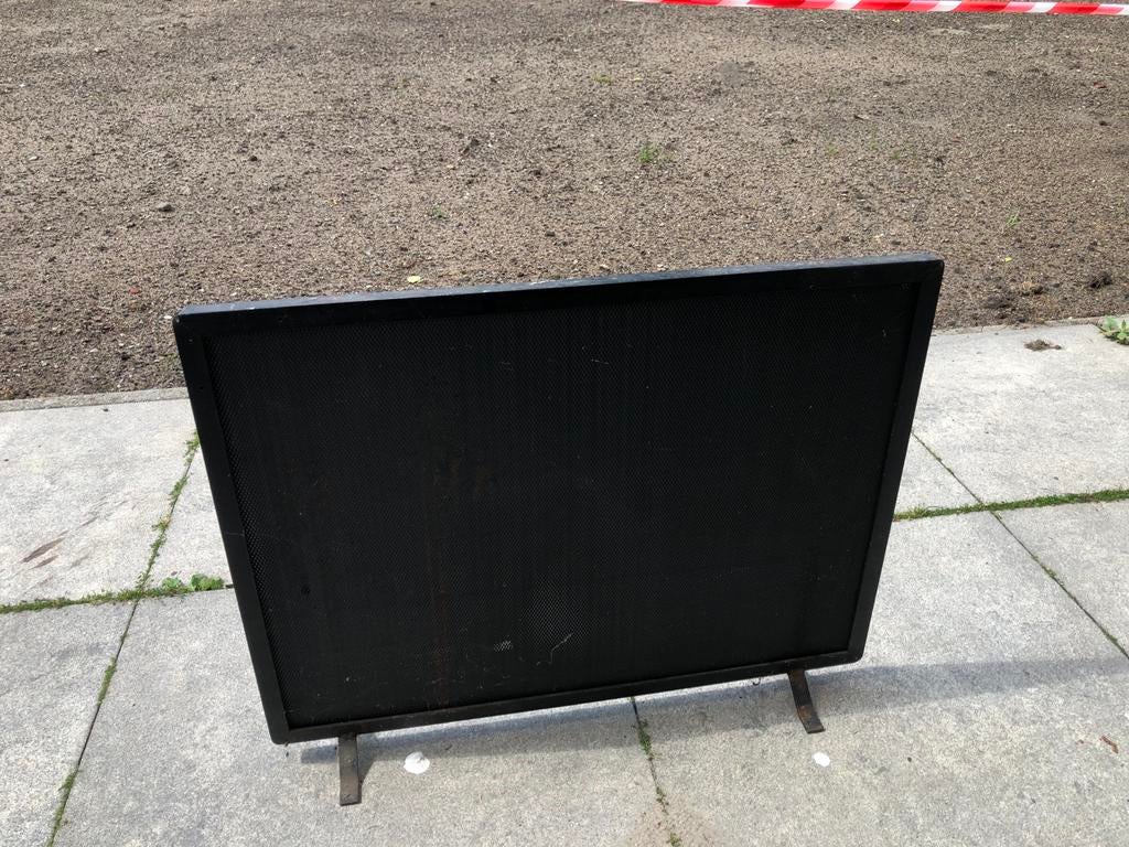 Haardscherm - Zwart metalen vonkenscherm, Huis en Inrichting, Haarden, Ophalen, Gebruikt, Overige soorten
