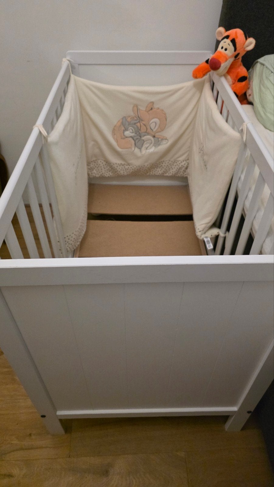 Europe Baby Ledikant Ralph 60x120 cm mat wit, Ophalen, Zo goed als nieuw, Lattenbodem, Minder dan 140 cm