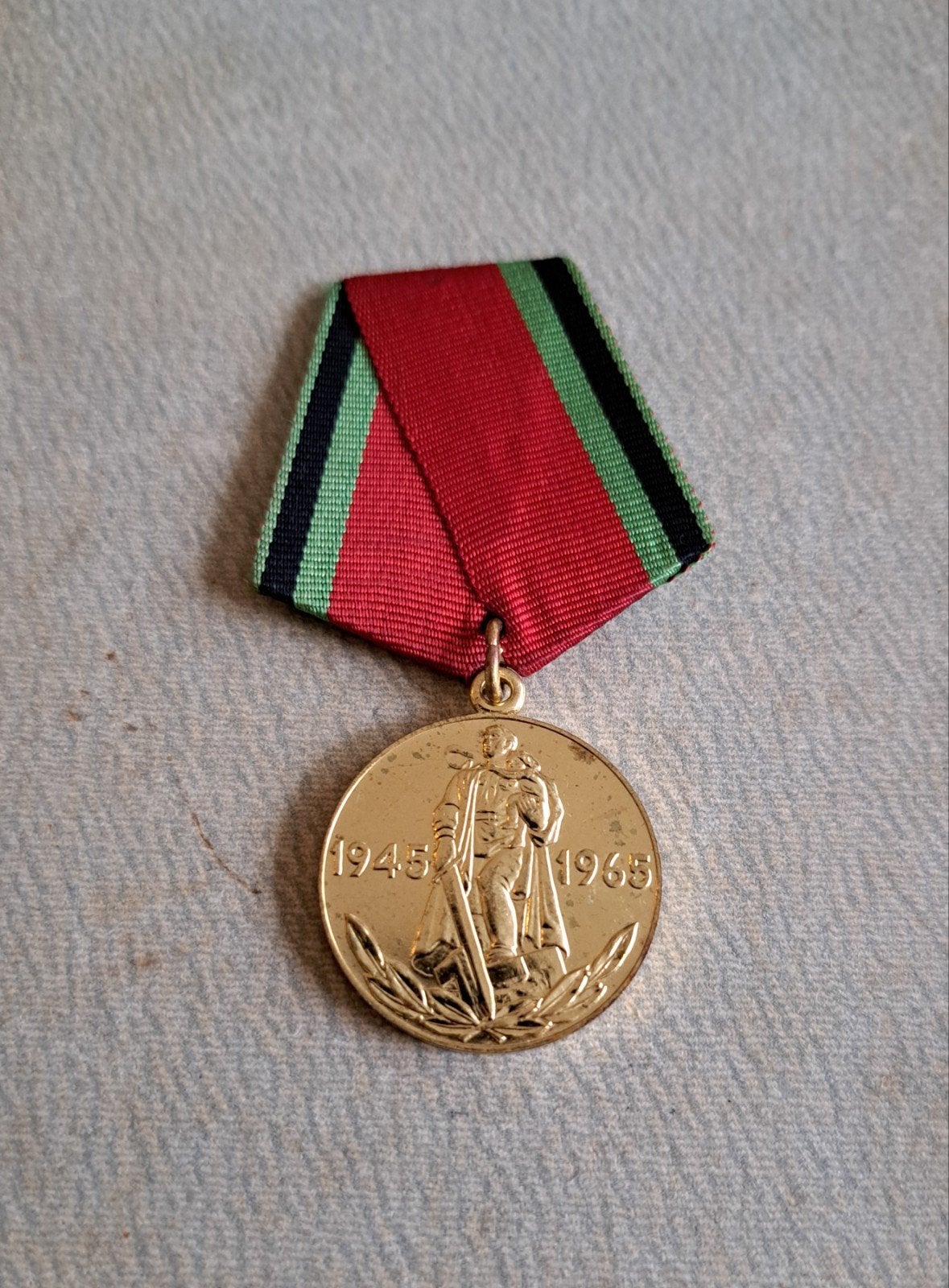 Medaille USSR 20 jaar overwinning op Nazi Duitsland, Ophalen of Verzenden, Landmacht, Duitsland, Lintje, Medaille of Wings