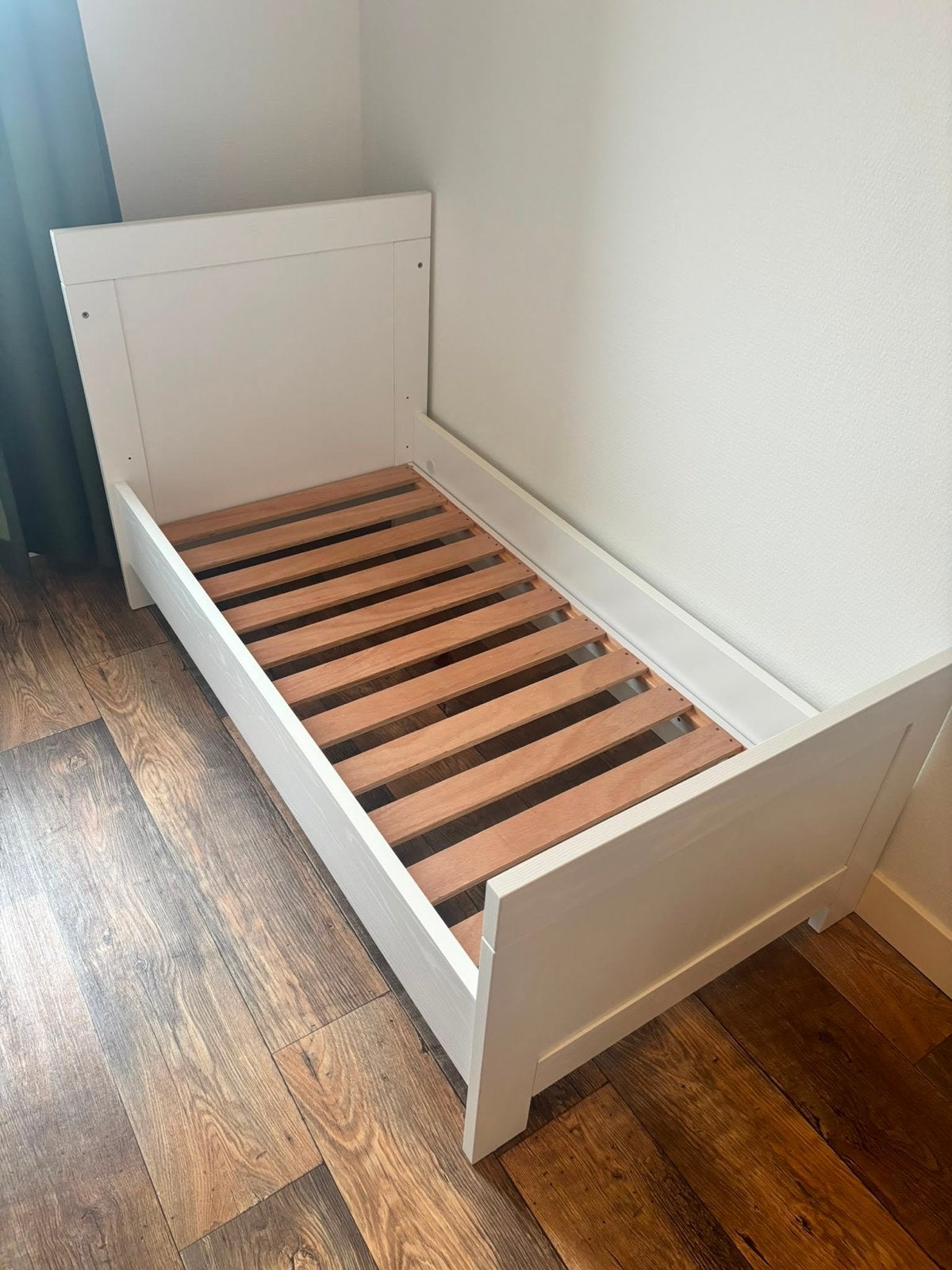 Ledikant/peuterbed Interbaby Malmo Wit 70/140 Babydump, Ophalen, Wit, 190 cm of minder, Hout