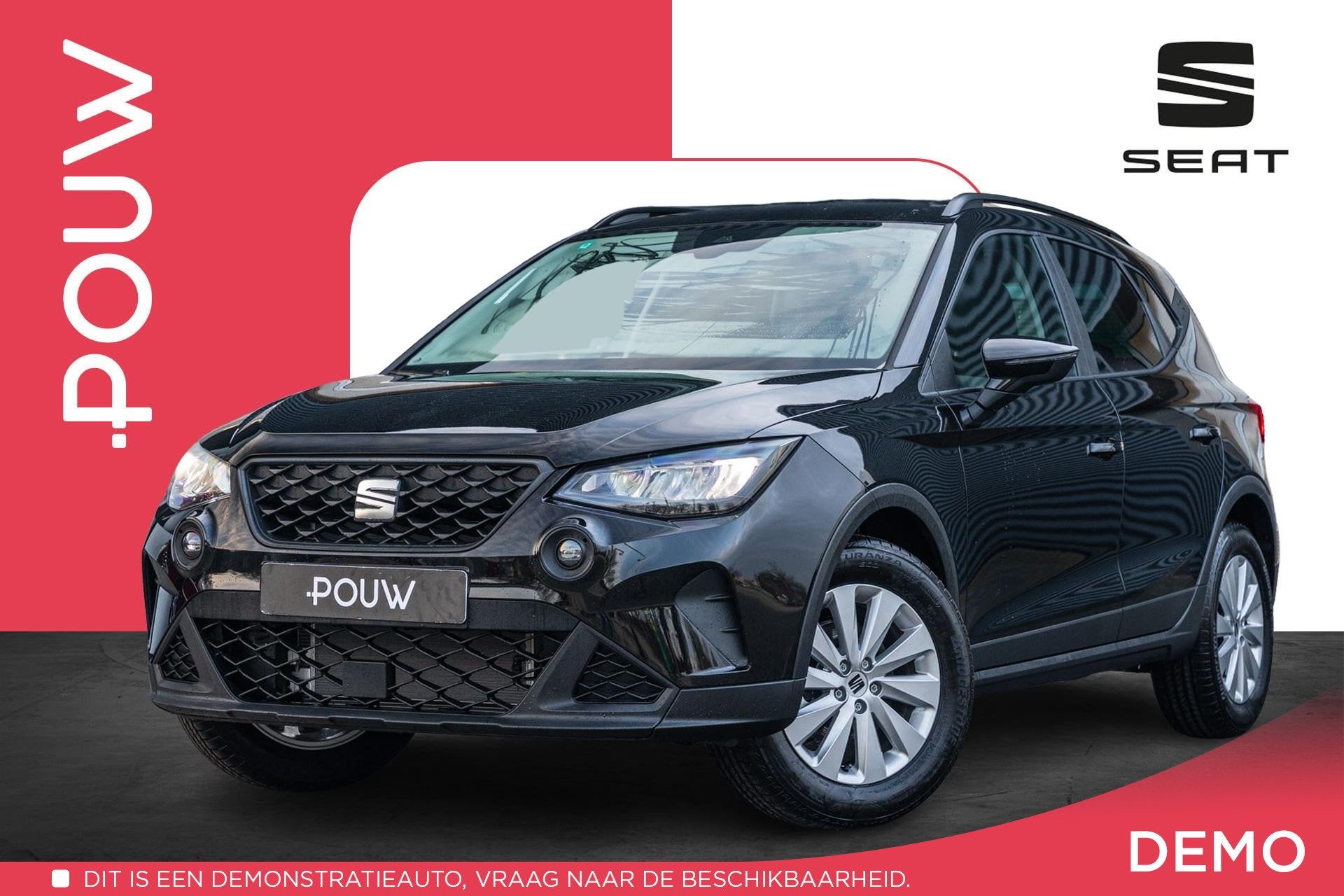 SEAT Arona 1.0 EcoTSI 95pk Style Business Connect | Apple Ca, Auto's, Voorwielaandrijving, Stof, 95 pk, Zwart