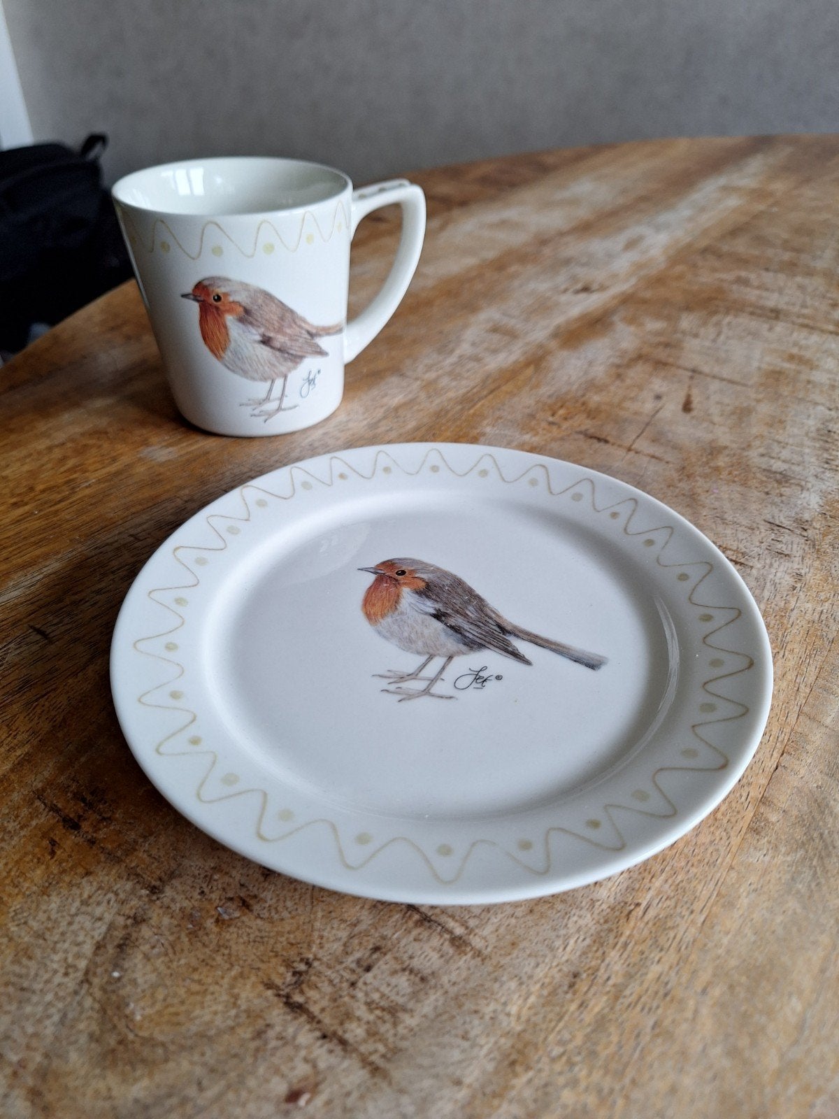 Servies Roodborstje - Jet by ter Steege, Ophalen of Verzenden, Zo goed als nieuw, Bord(en), Overige stijlen