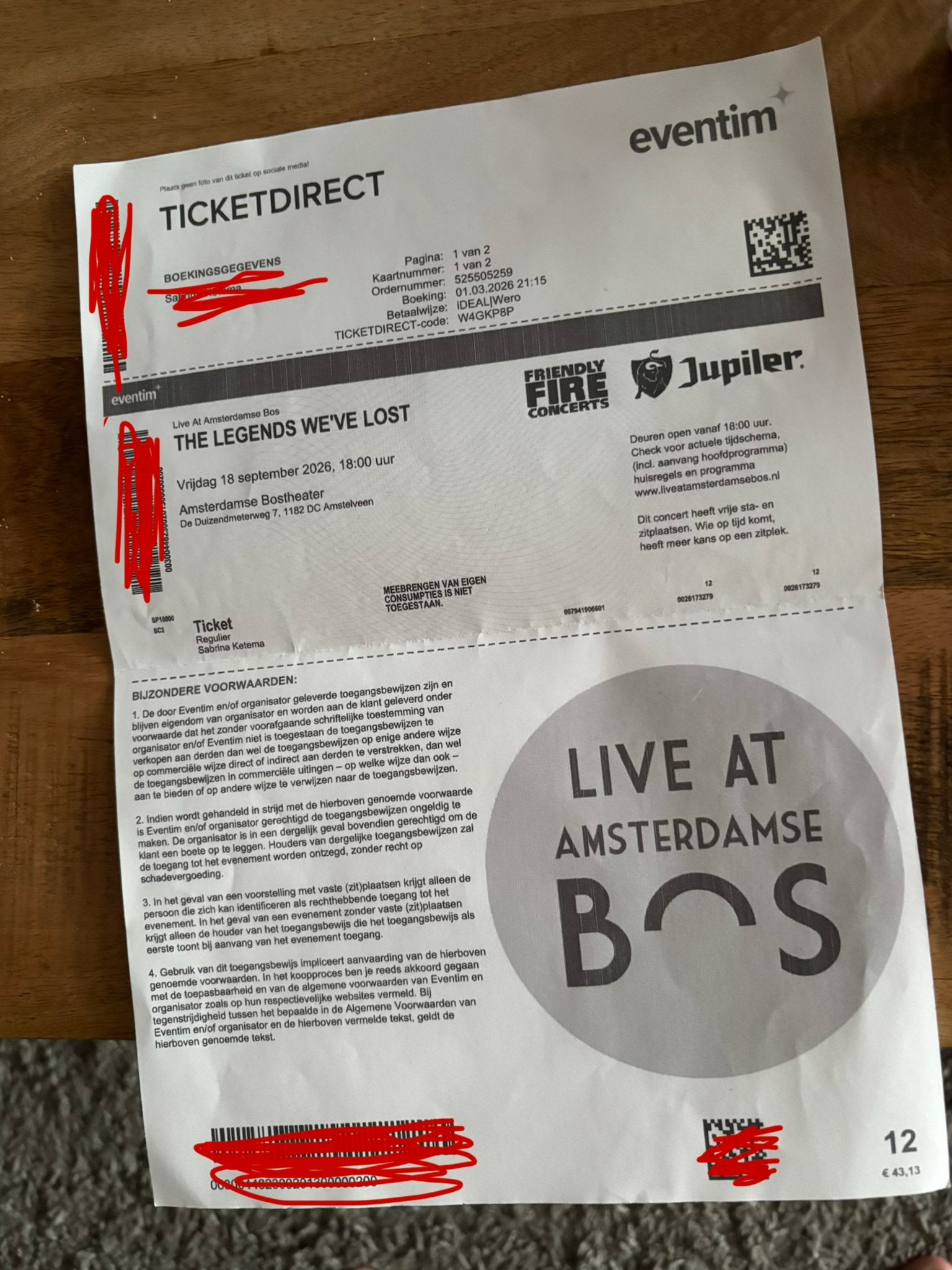 Tickets concert, Tickets en Kaartjes