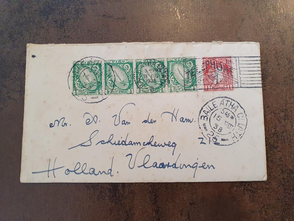 envelop Ierland uit 1938, Ophalen of Verzenden, Overige typen