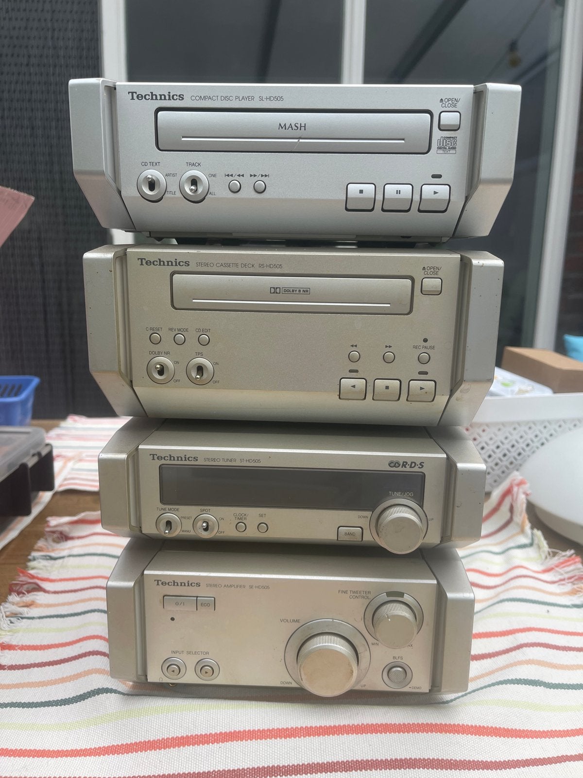 Technics SL-HD505 Hifi-set met speakers (Defect), Overige merken, Cassettedeck, Zo goed als nieuw, Losse componenten