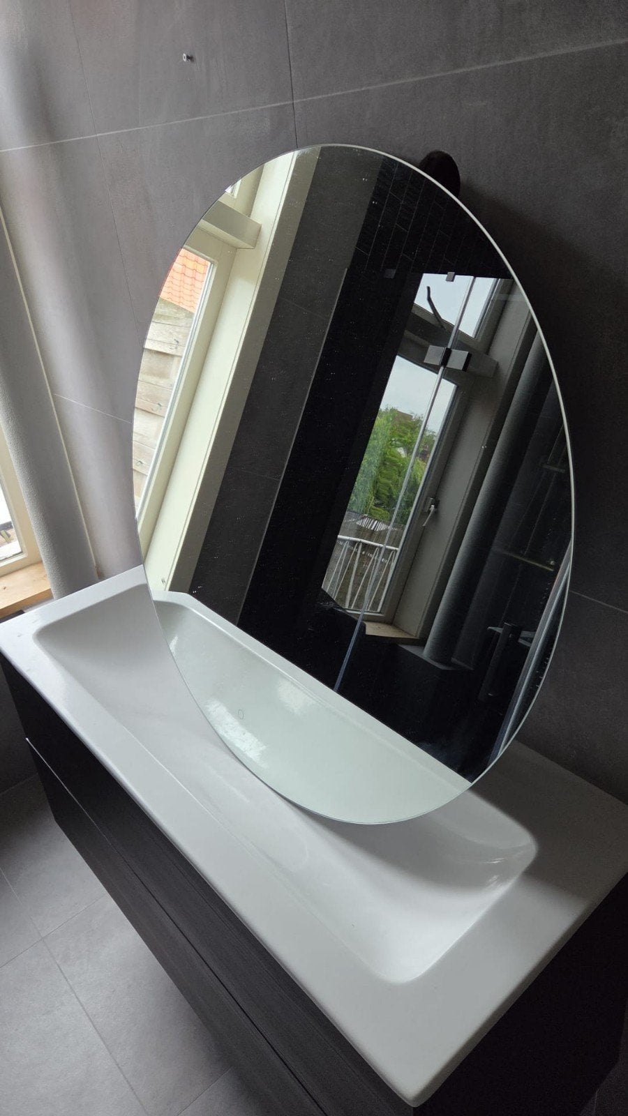 Ronde Spiegel, Huis en Inrichting, Woonaccessoires | Spiegels, Ophalen, Rond, 100 tot 125 cm, Minder dan 100 cm
