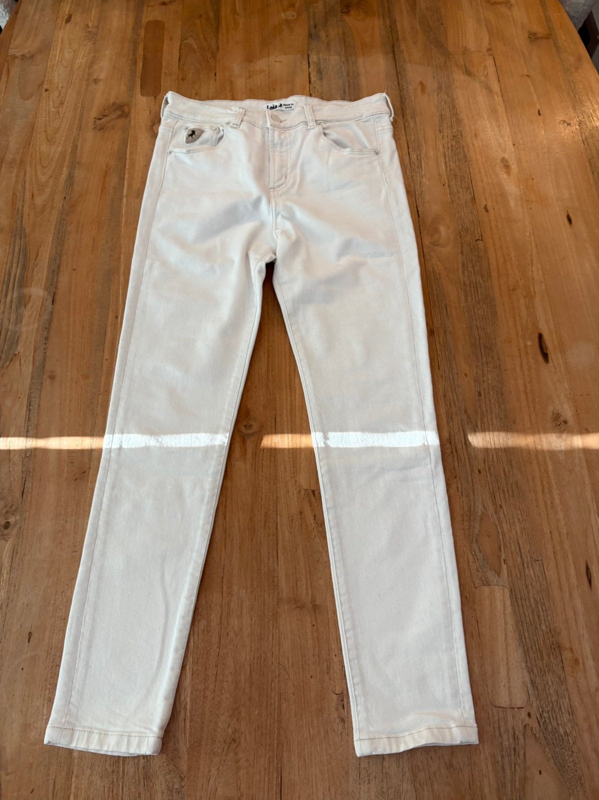 ZGAN ecru Lois jeans model Celia W27, Ophalen of Verzenden, Zo goed als nieuw, Overige kleuren, W27 (confectie 34) of kleiner