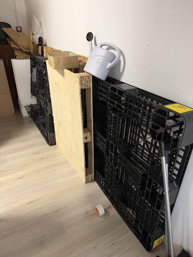 Pallet x5 (Wood/Plastic), Ophalen, Gebruikt, Minder dan 25 mm, Pallet