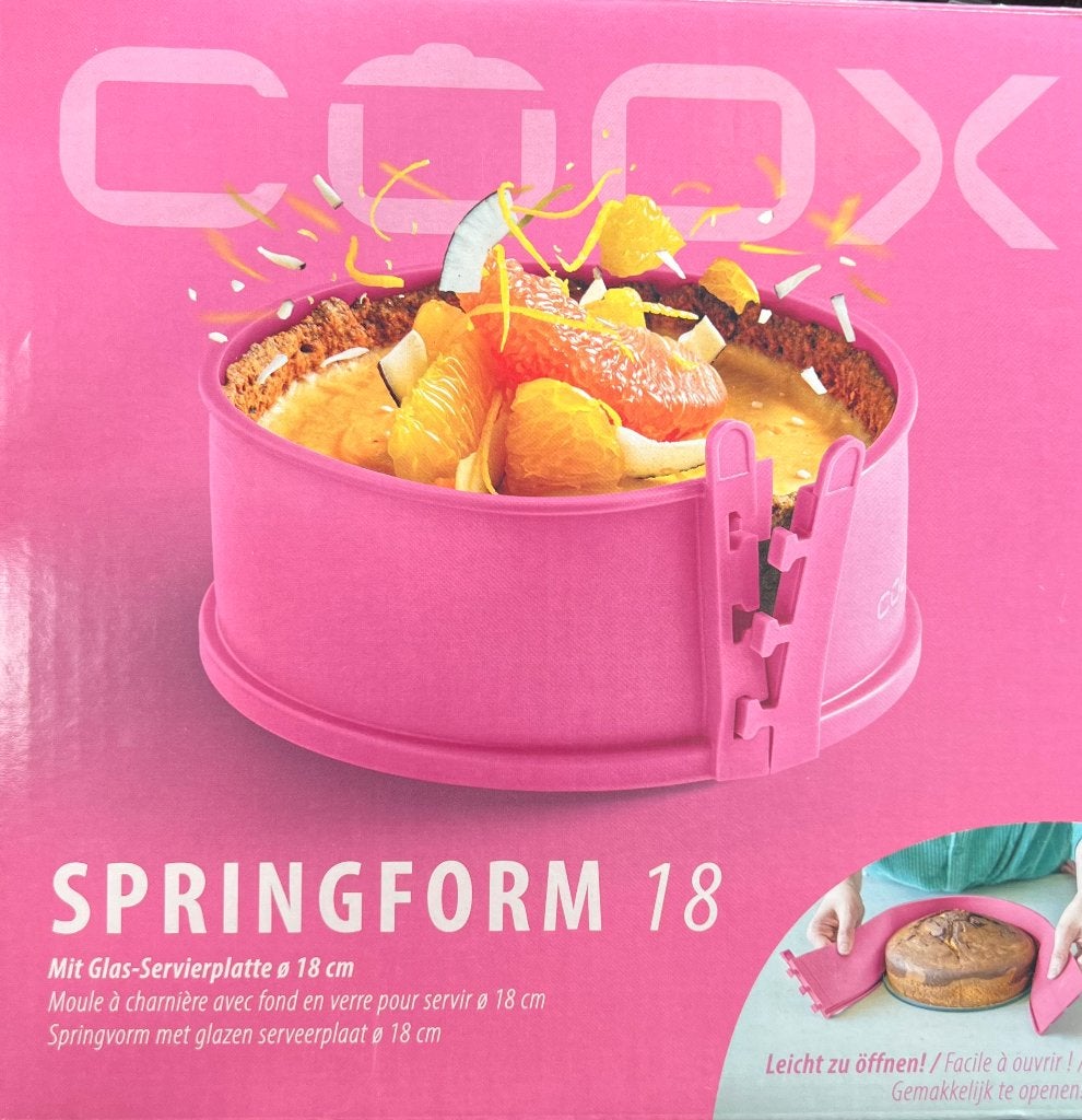 Springvorm roze siliconen 18 cm, Ophalen of Verzenden, Nieuw, Taarten, Bakvorm