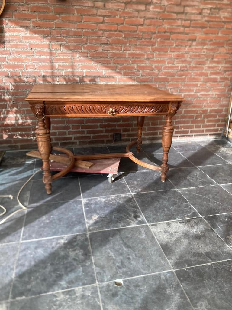 Authentieke tafel met lade, Ophalen of Verzenden