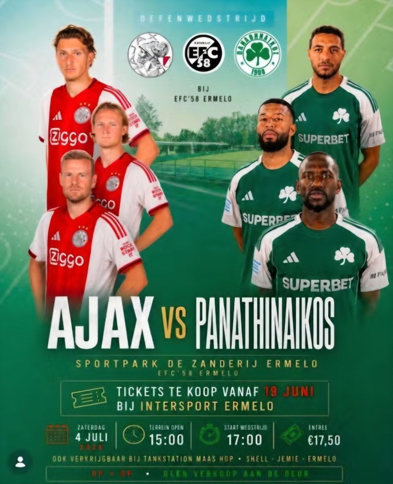 Gezocht! 2 tickets ajax - panathinaikos, Tickets en Kaartjes, Sport | Voetbal