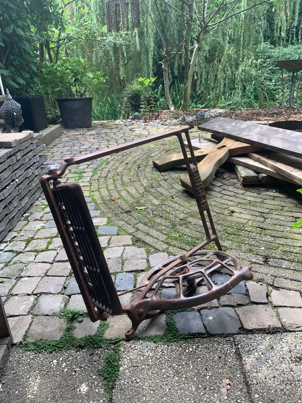 Onderdeel oude Singer naaimachine - Decoratie/Tafeltje, Ophalen