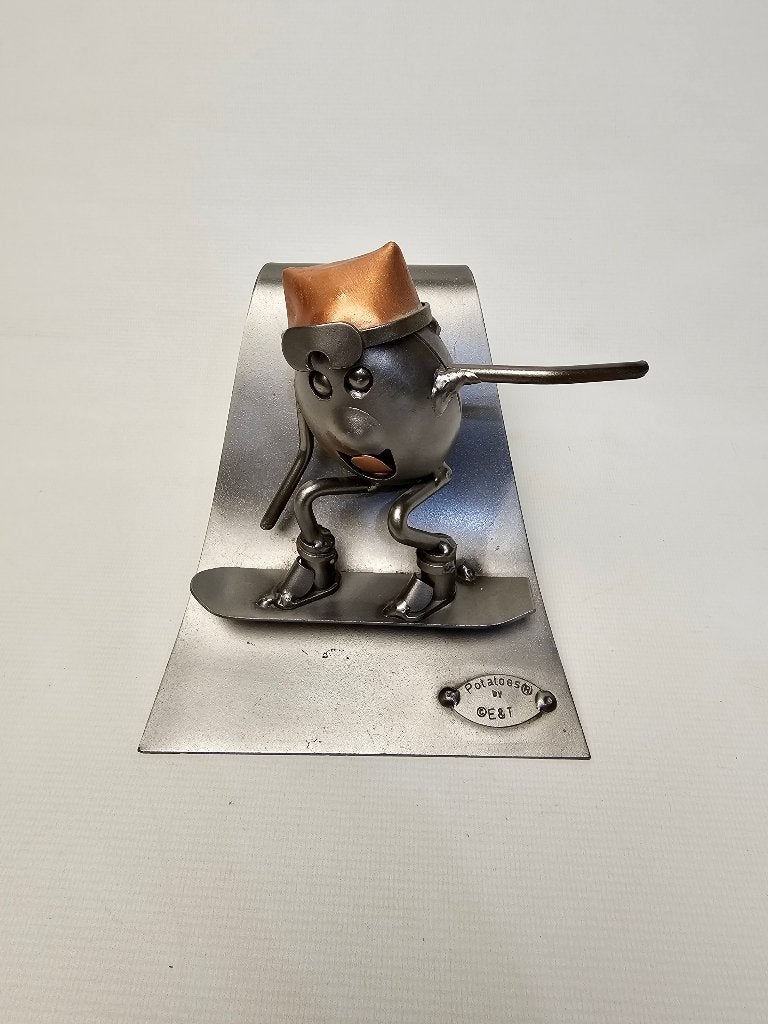 # Metalen Kunst: Aardappel Surfer van E&T, Verzamelen, Ophalen of Verzenden, Gebruikt, Overige typen