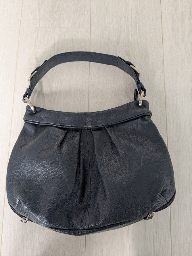 Arma blauw leren hand/schoudertas, Ophalen of Verzenden, Zo goed als nieuw, Blauw, Handtas