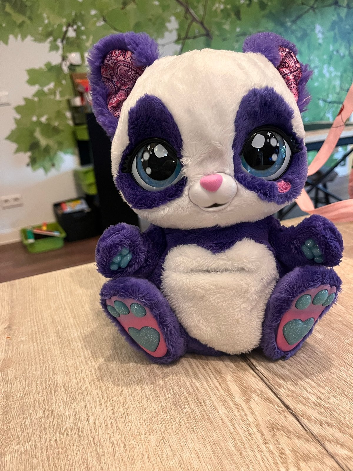 Panda knuffel met baby - paars en wit, Overige merken, Overige karakters, Overige typen, Zo goed als nieuw