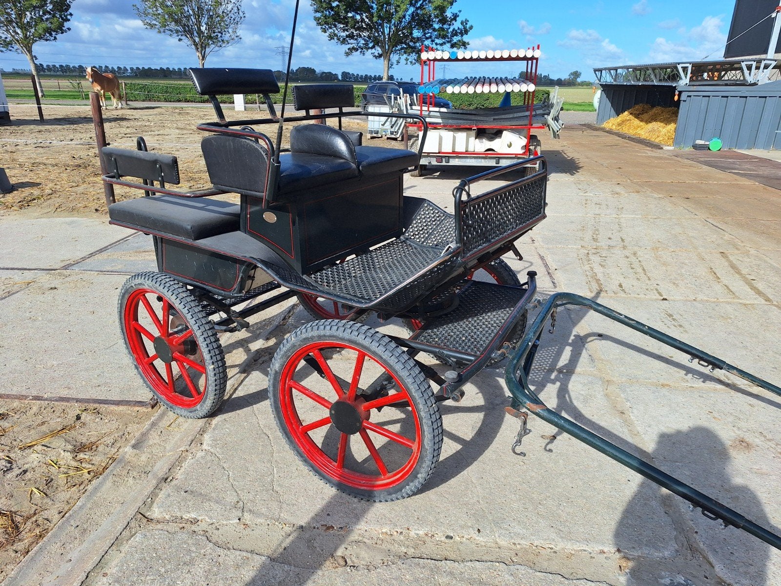 Degelijke menwagen / rijtuig incl tuig, Gebruikt, Marathonwagen, Paard of Pony