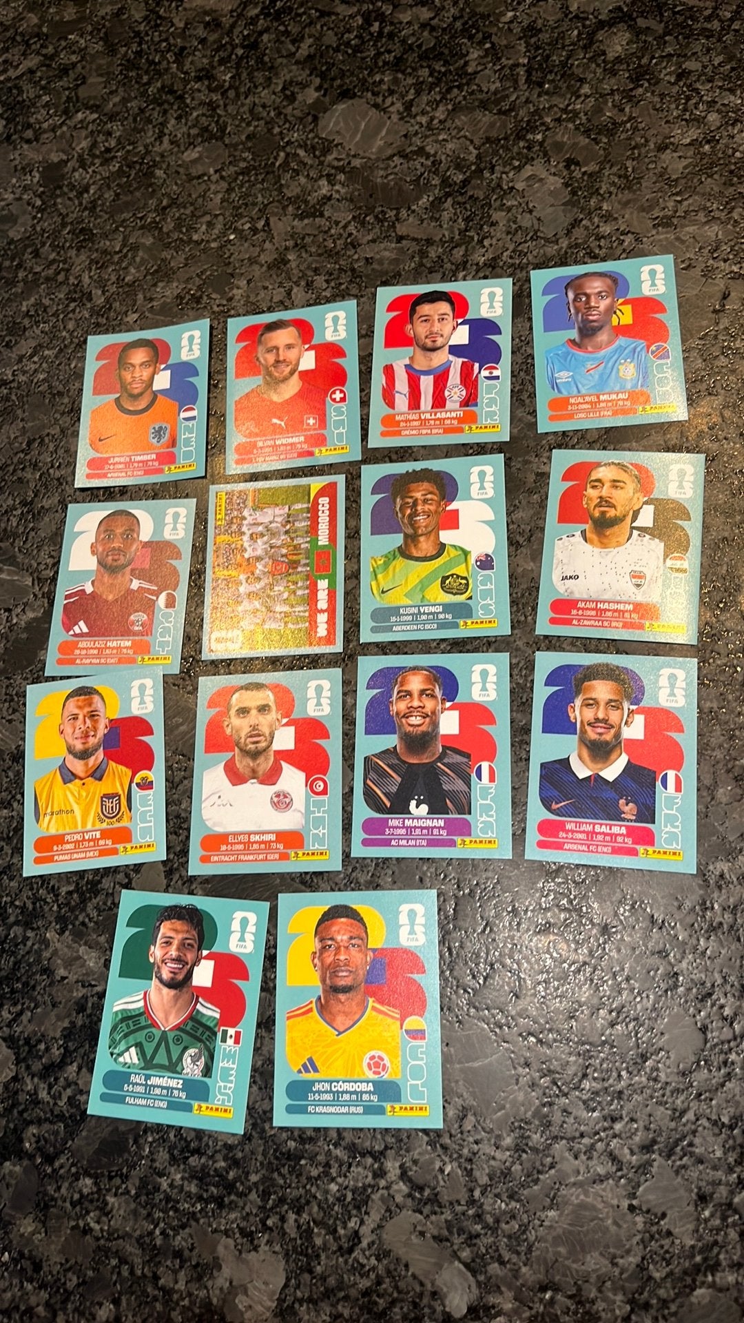 Panini WK stickers RUILEN, Ophalen, Zo goed als nieuw, Meerdere stickers