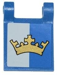 Lego Castle Vlag 2x2 Blauw Square with Gold Crown on Blue, Kinderen en Baby's, Lego, Ophalen of Verzenden, Zo goed als nieuw, Losse stenen