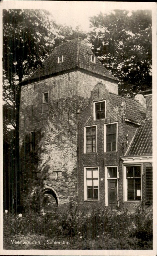 Veenwouden - Schierstins - voorgevel, Ophalen of Verzenden, 1920 tot 1940, Gelopen, Friesland