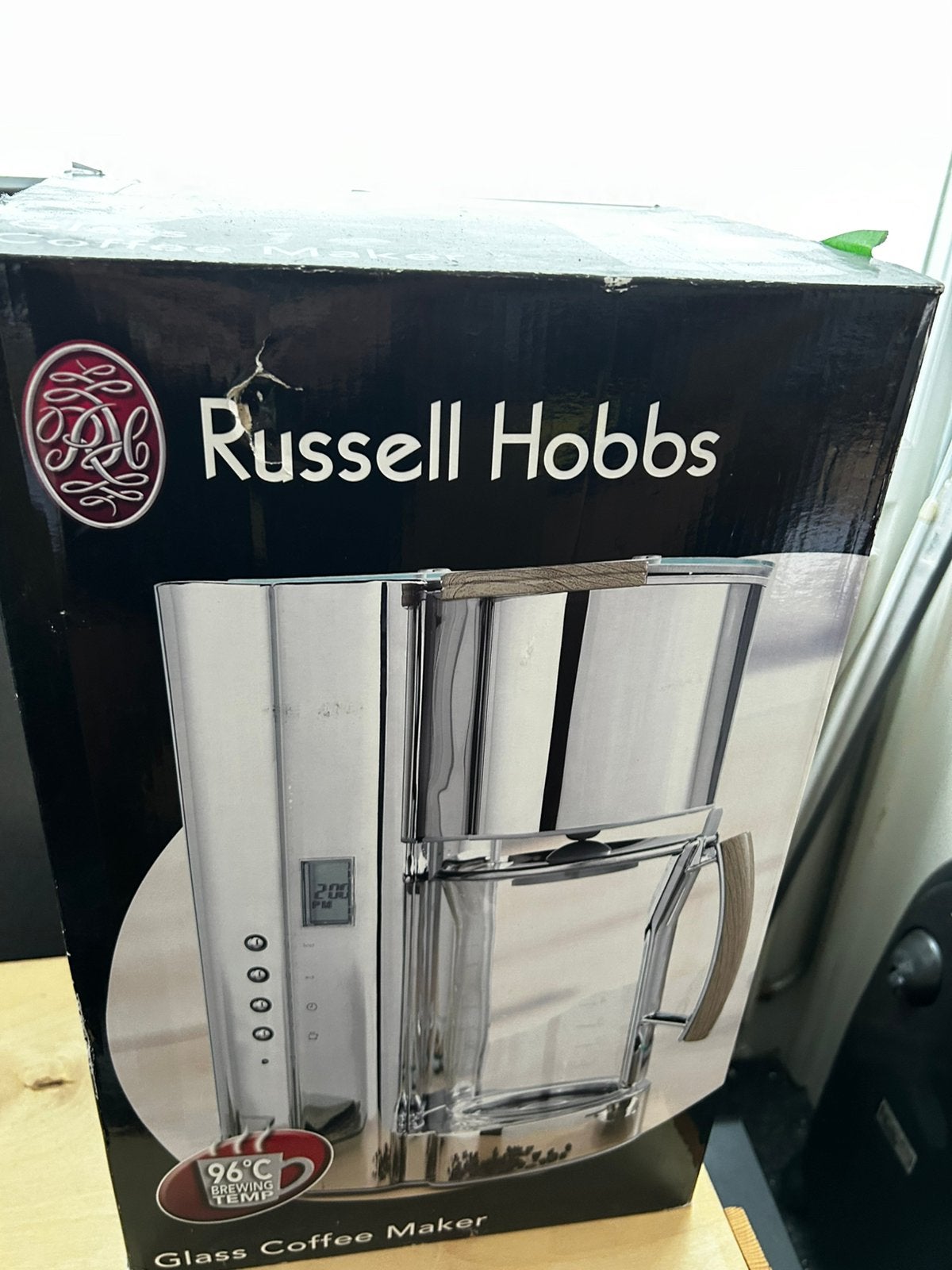 Russell Hobbs Glass Koffiezetapparaat - Nieuw in doos, Witgoed en Apparatuur, Ophalen, 10 kopjes of meer, Gemalen koffie, Koffiemachine