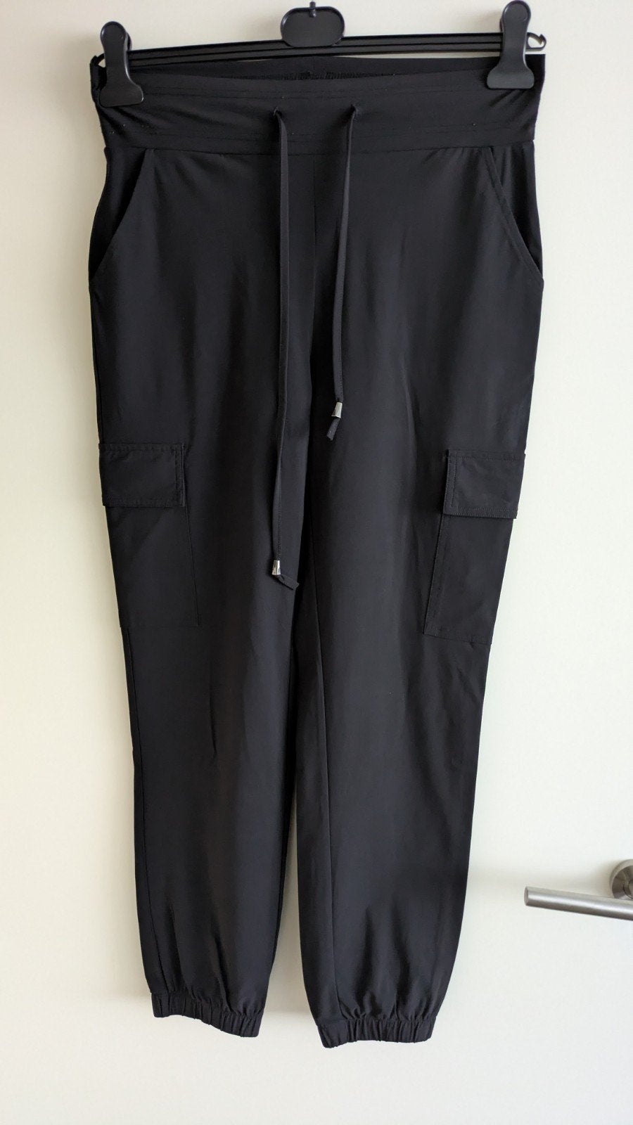 Nicolette Kluijver travelstof broek. maat M, Kleding | Dames, Maat 38/40 (M), Zwart, Zo goed als nieuw, Lang