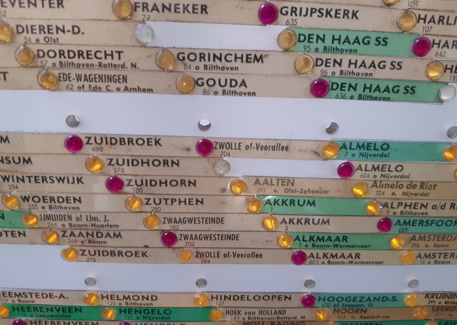 Vintage NS AEG Treinbestemmingenbord - Uniek Verzamelobject, Ophalen of Verzenden, Gebruikt, Trein, Overige typen