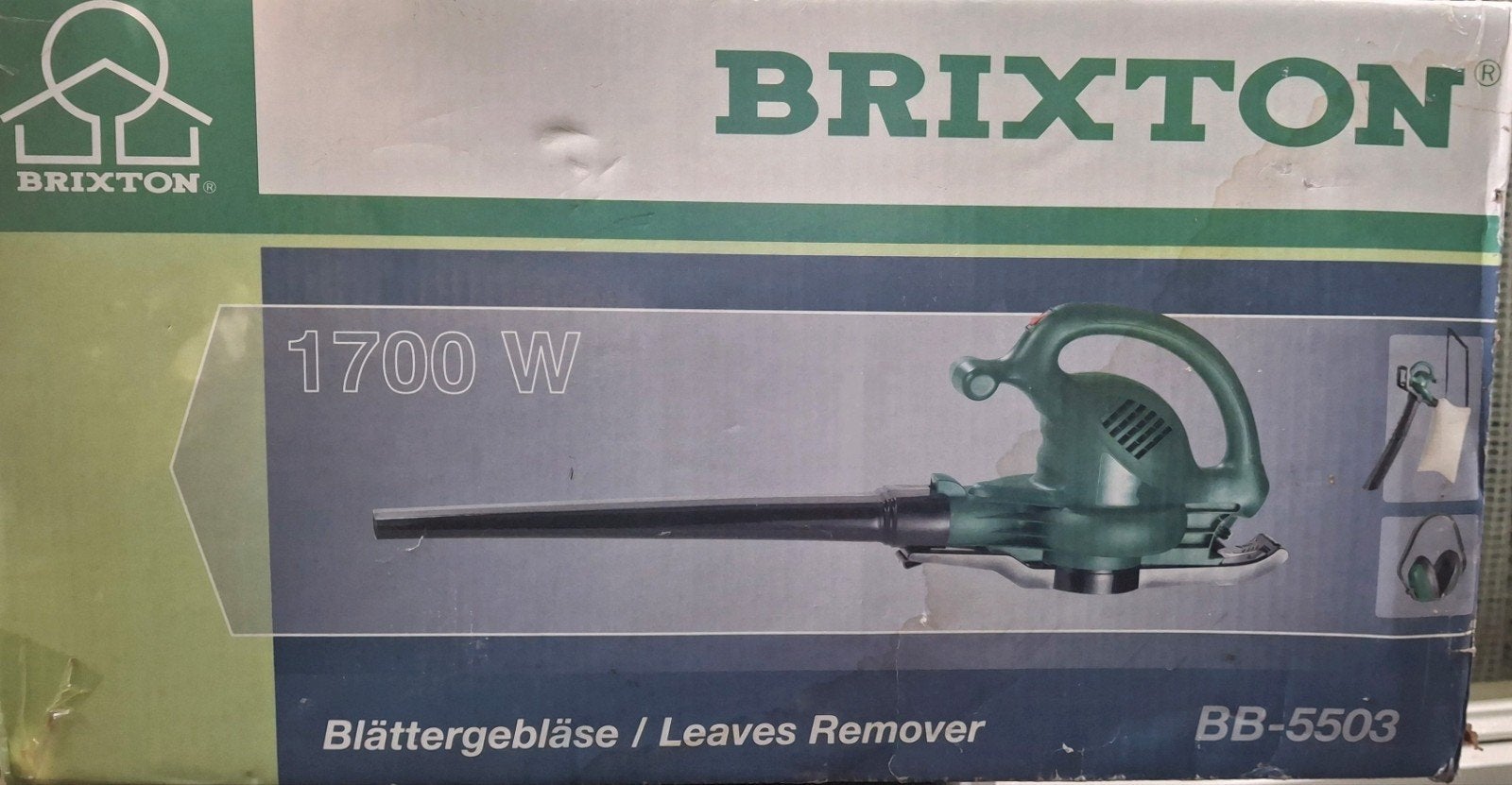 Brixton Bladblazer/Bladzuiger 1700W - Nieuw in doos, Met opvangzak, Brixton, Handgedragen, Nieuw