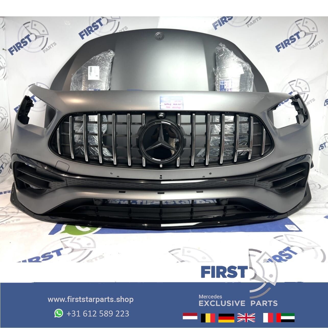 H247 GLA45S GLA45 GLA 45 KLASSE AMG VOORKOP MAT GRIJS AERO P, Gebruikt, -, Voor, Ophalen of Verzenden
