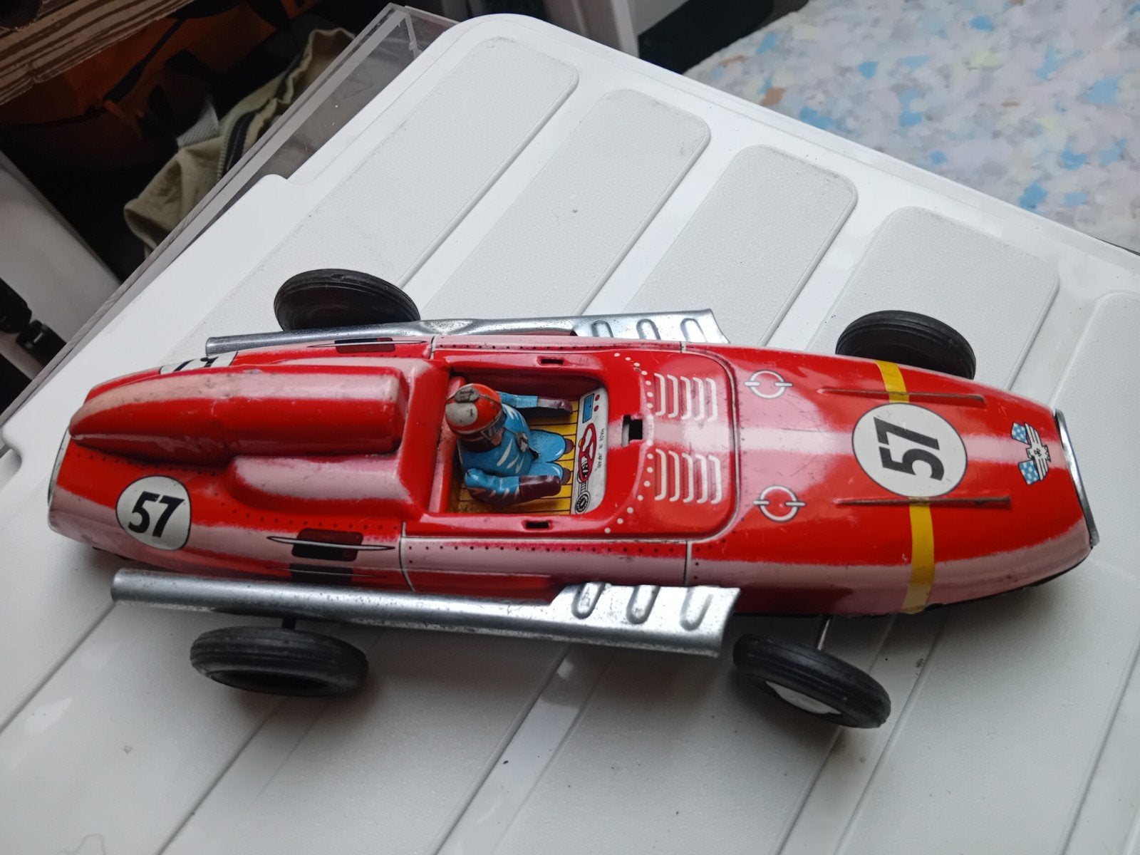 Vintage blikken raceauto - Made in Japan, Ophalen of Verzenden, Gebruikt, Jongen of Meisje